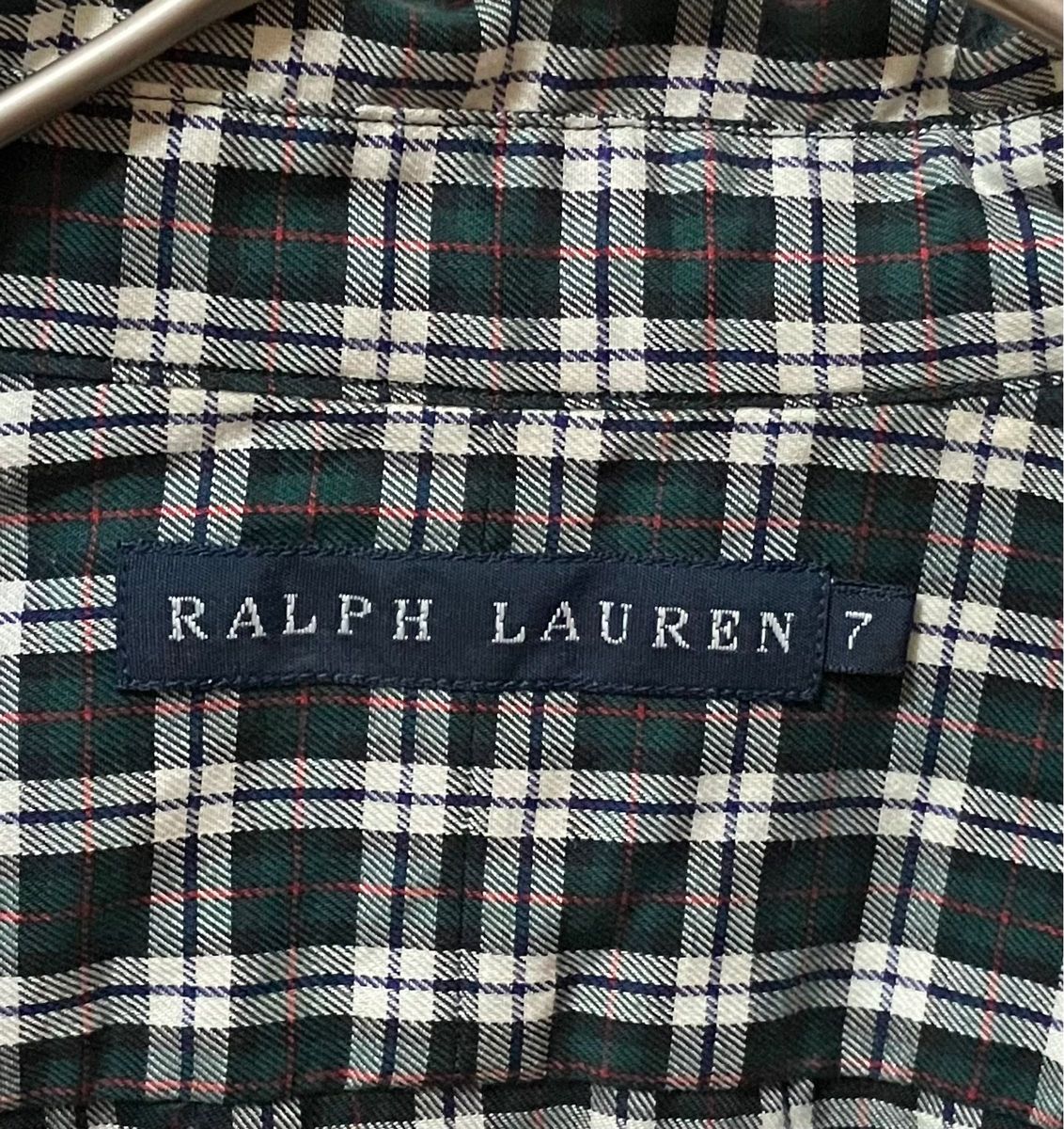 美品　RALPH LAUREN ラルフローレン　ポニー刺繍　チェックボタンダウンシャツ　