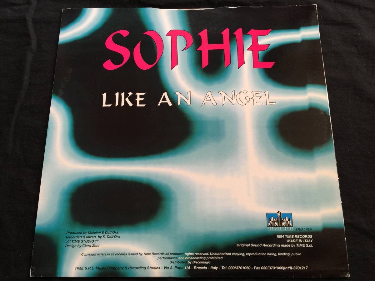 ★Sophie / Like An Angel 12EP ★ Qsde4★ Time Records TRD 1419 ユーロビート, Euro Beat_画像2