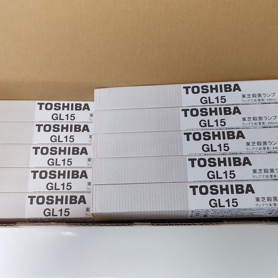 TOSHIBA 殺菌ランプ GL-15 10本 セット 東芝 殺菌灯_画像1