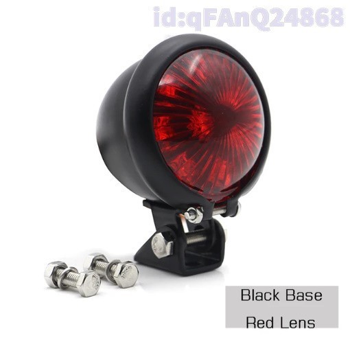 Hj2532: オートバイ テールライト ストップランプ バイク ブレーキ リア ランプ カフェレーサー バック 後方 12v ライト_画像７枚目：黒×赤色系
