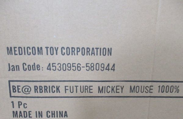 BE＠RBRICK ベアブリック FUTURE MICKEY MOUSE 1000％ ミッキーマウス SORAYAMA 空山基 メディコム・トイ MEDICOM TOY フィギュア 新品_画像2