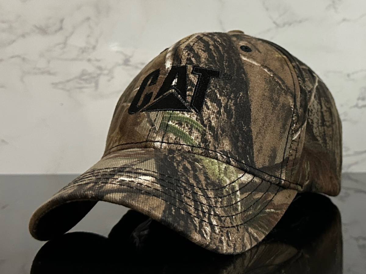 【未使用品】45D★Caterpillar CAT キャタピラー キャップ 帽子 CAP REALTREE製ウット系迷彩柄にブラックロゴ！《大きめのFREEサイズ》_画像2