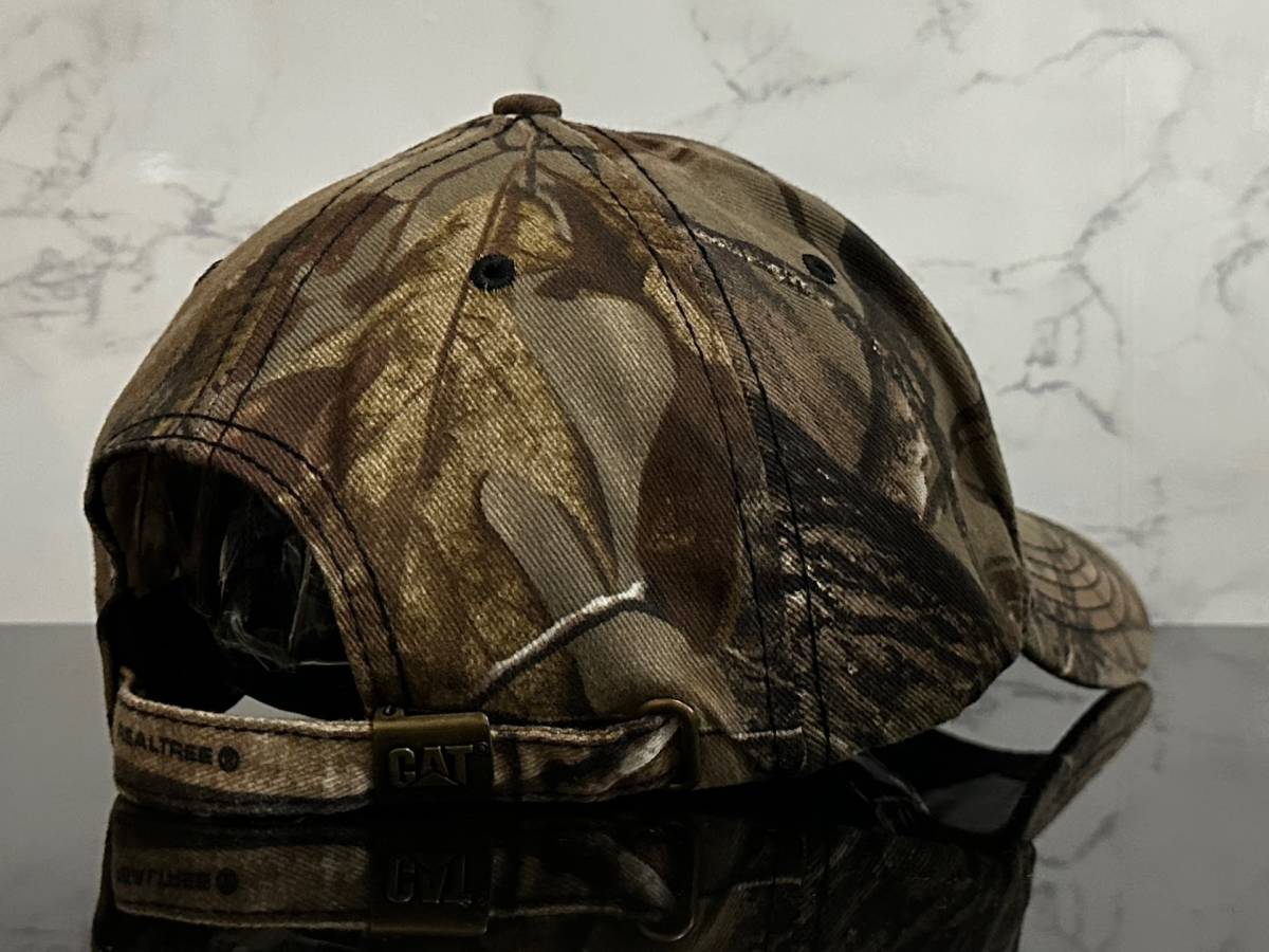 【未使用品】45D★Caterpillar CAT キャタピラー キャップ 帽子 CAP REALTREE製ウット系迷彩柄にブラックロゴ！《大きめのFREEサイズ》_画像5