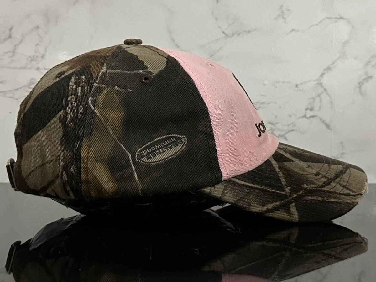 【未使用品】49D★JOHN DEERE ジョン・ディア キャップ 帽子 CAP お洒落なピンクにREALTREE製ウット系迷彩柄コットン素材♪《FREEサイズ》_画像3