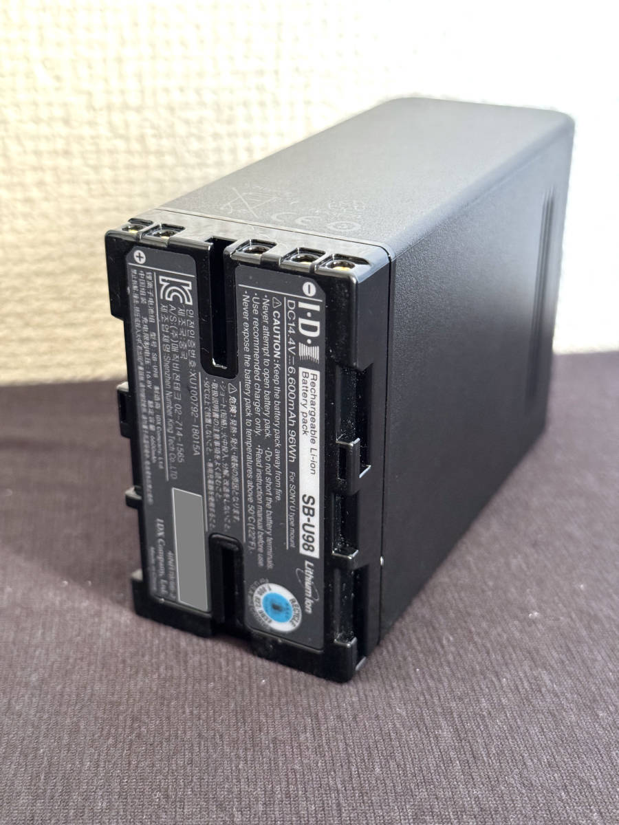 中古 IDX SB-U98 SONY BP-U型 互換バッテリー ソニー XDCAM 中古 IDX SB-U98 SONY BP-U型 互換バッテリー ソニー XDCAM