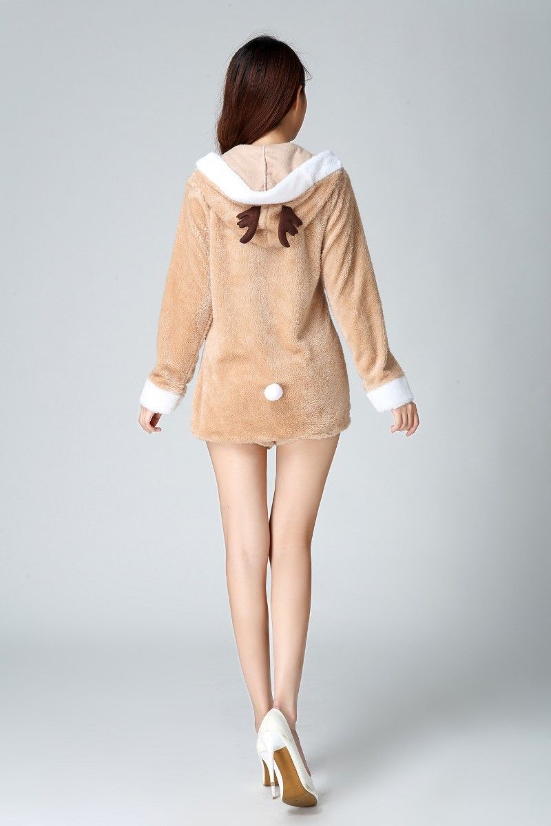サンタコスプレ　トナカイ  レディース コスチューム クリスマス 衣装 鹿c86　サンタクロース　フリーサイズ　キャバドレス