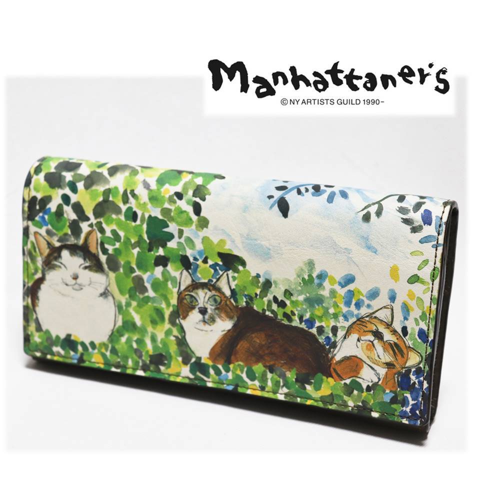 マンハッタナーズ》新品【ごきげん】可愛いネコちゃん レザー マンハッタナーズ》新品【ごきげん】可愛いネコちゃん レザー