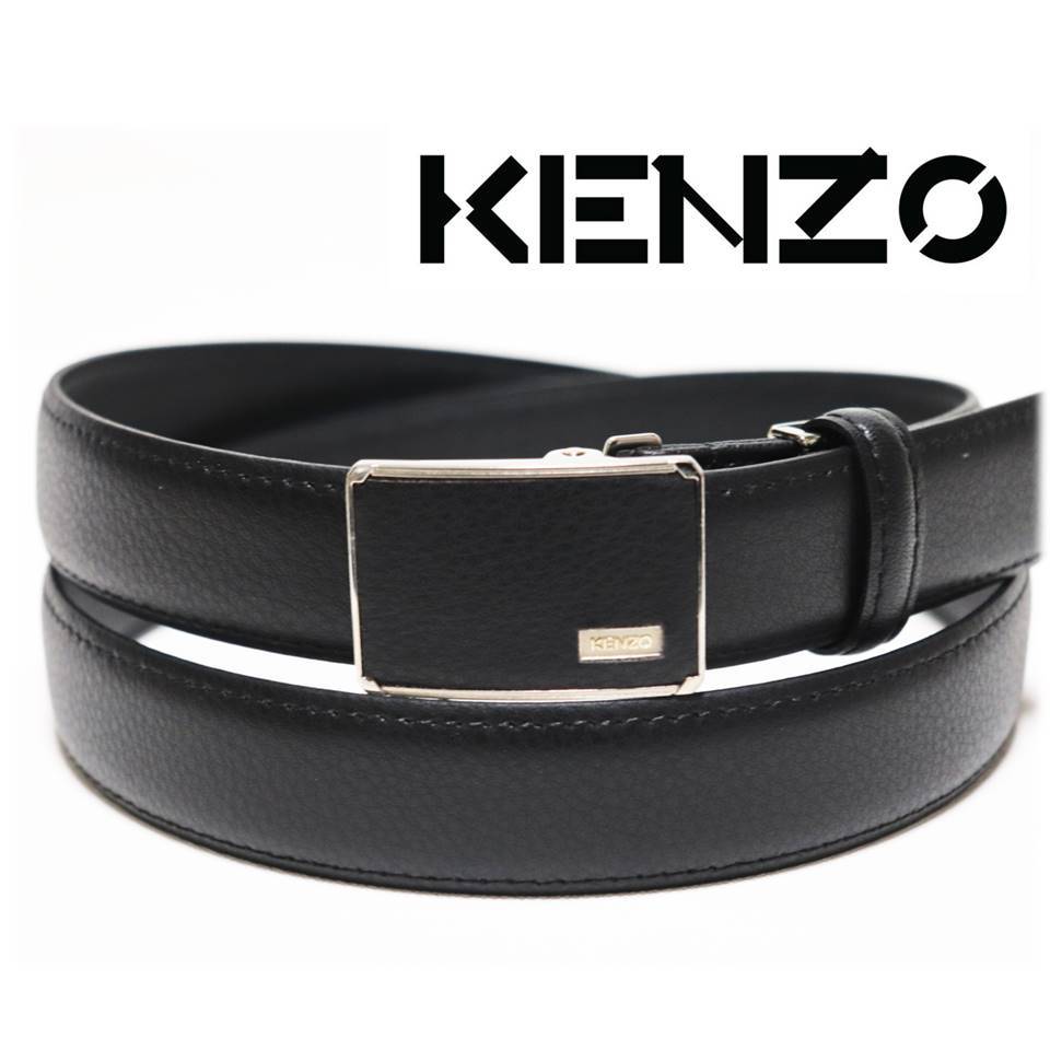 《KENZO ケンゾー》新品 穴無し スライド式 レザーベルト サイズ調整可 ビジネス プレゼント A9242_画像1