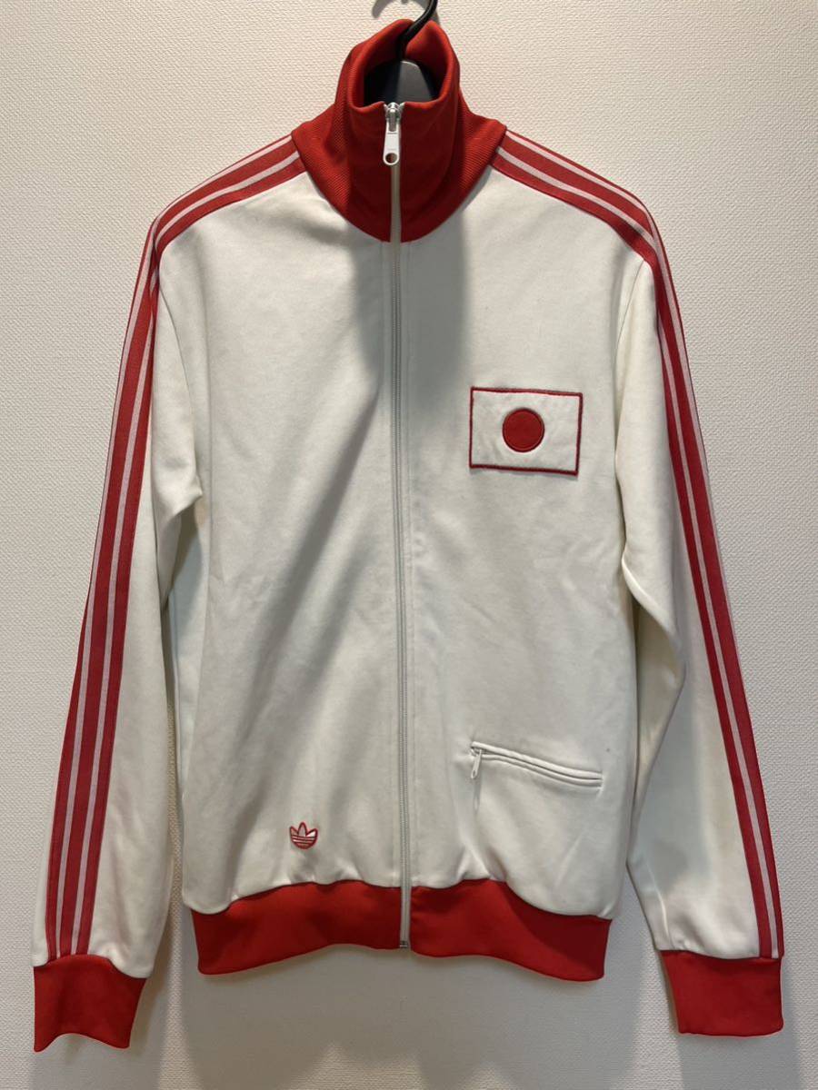 90s adidas アディダス 1964年 東京オリンピック 日本代表 JAPAN 日の丸 国旗 デサント ビンテージ ジャージ S ホワイト レッド 白_画像1