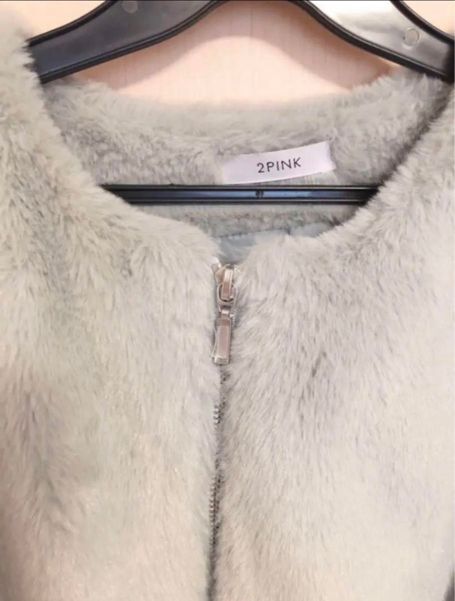2PINK ファーコート 可愛い シンプル コート ジャケット｜Yahoo!フリマ