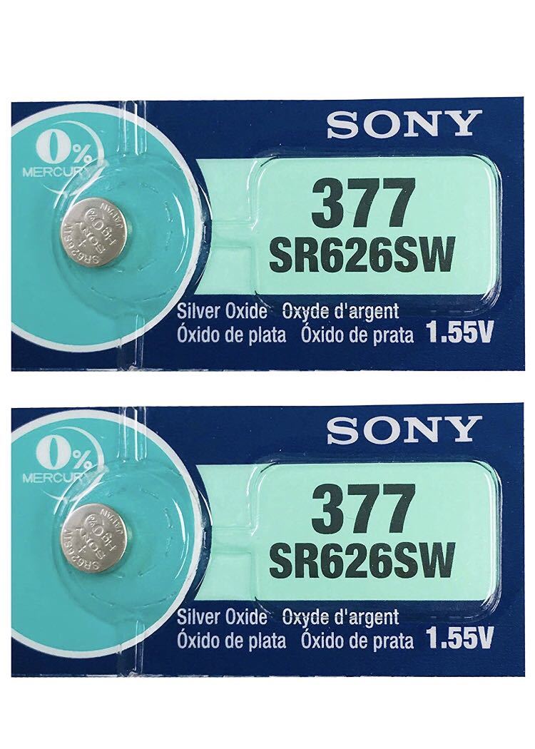 【送料無料】SONY 酸化銀電池 SR626SW 2本 2個 セット ボタン電池 電池_画像1