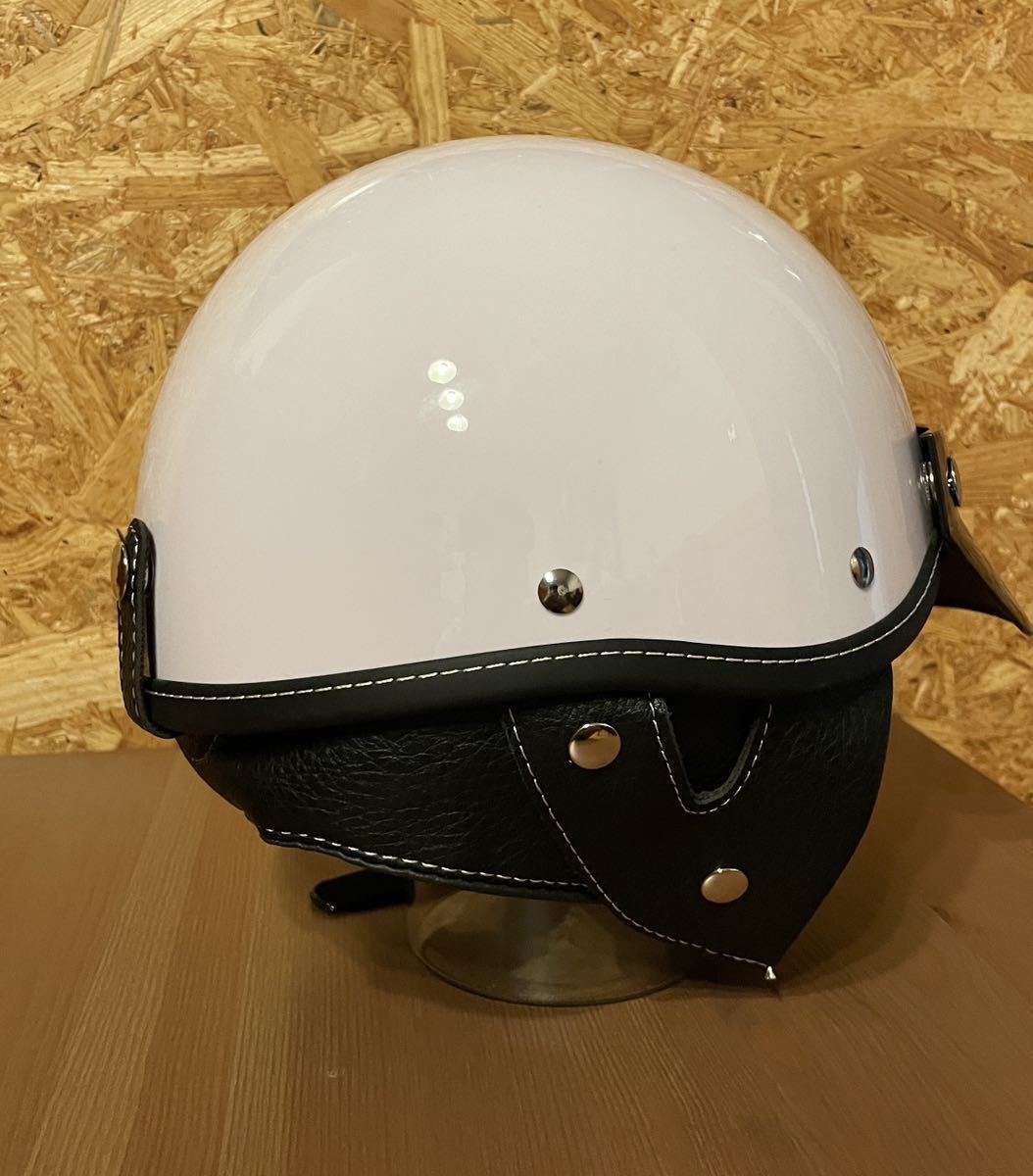 ハーフヘルメット　ホワイト　検ショーティーヘルメット BELL オーシャンビートル TT&CO ポリス ハーレー SHORTY_画像6