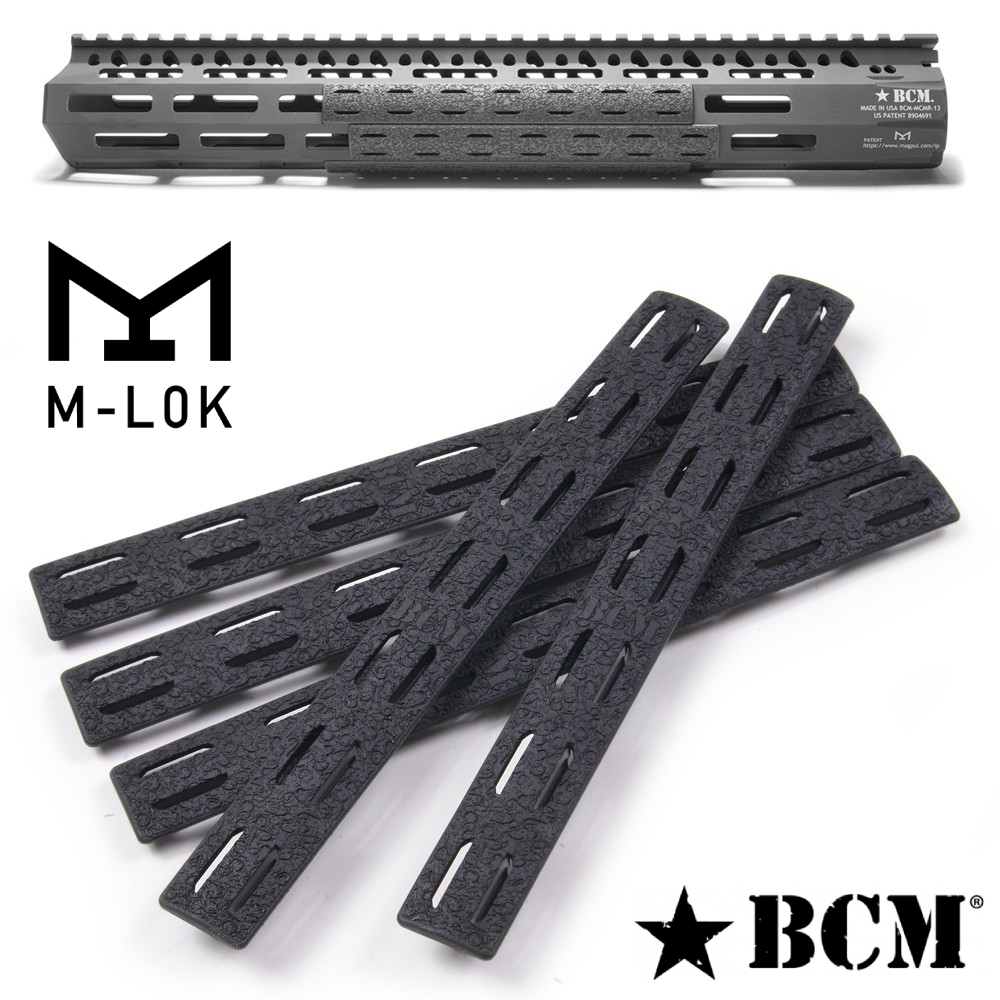 BCM レールパネル M-LOK用 レールカバー 5.5インチ 5枚セット [ ブラック ] 米国製 Bravo Company_画像1