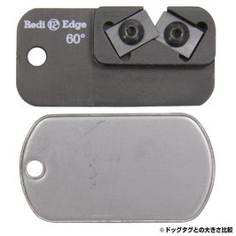 REDI EDGE 小型シャープナー DOG TAG 砥石 [ 40度 / 大 ] 簡易シャープナー ドッグタグ型 ナイフ用品_画像4