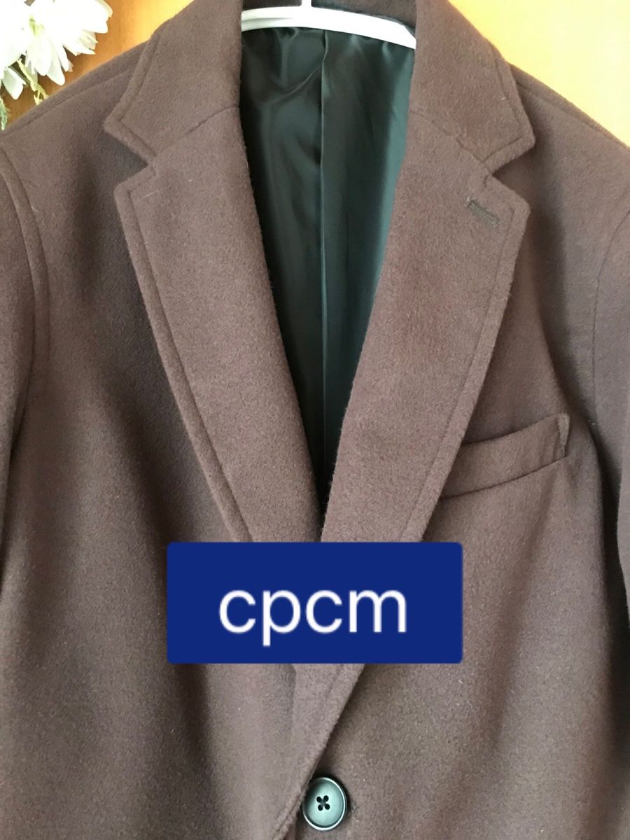cpcm チェスターコート　メンズ　ブラウン　Mサイズ