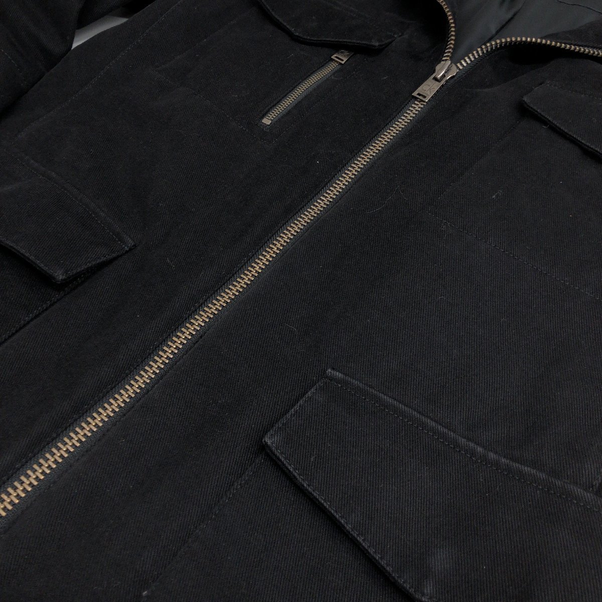 ●CK Calvin Klein カルバンクライン 中綿入り M-65 フィールドジャケット L 黒 ブラック ブルゾン ミリタリー 国内正規品 メンズ 紳士_画像5