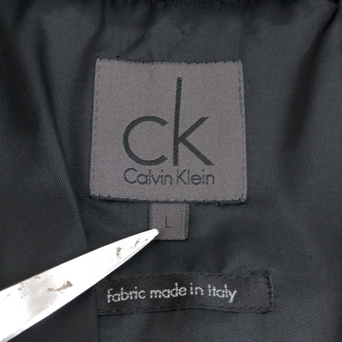 ●CK Calvin Klein カルバンクライン 中綿入り M-65 フィールドジャケット L 黒 ブラック ブルゾン ミリタリー 国内正規品 メンズ 紳士_画像3