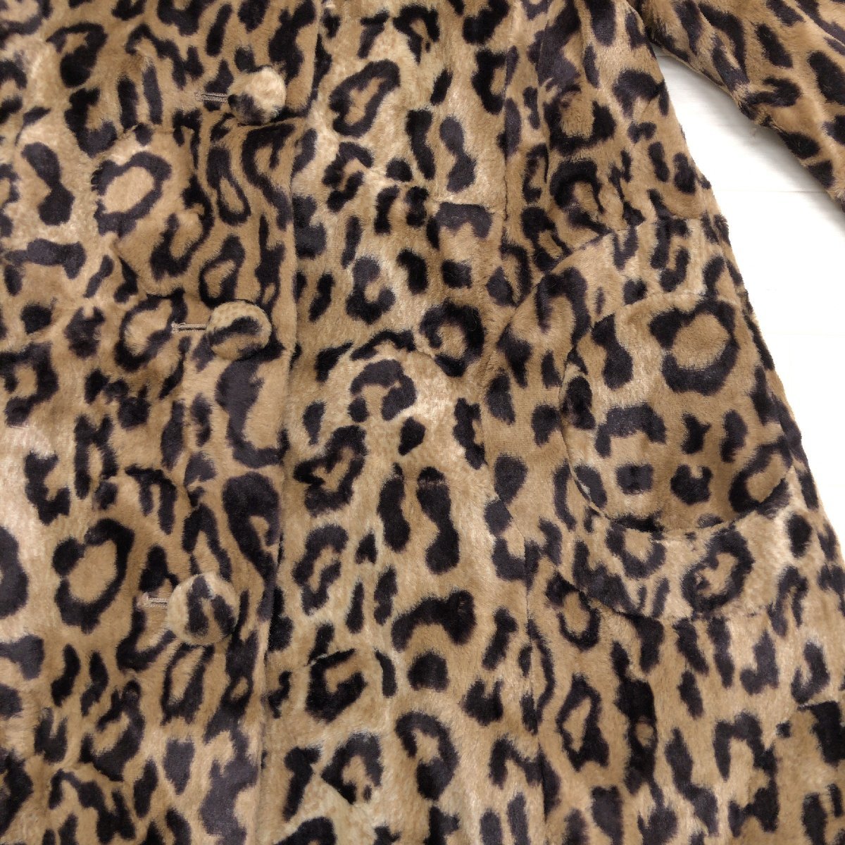 *SNIDEL Snidel Leopard меховое пальто 1(M) леопардовая расцветка сделано в Японии A линия длинный рукав жакет перо ткань внутренний стандартный товар женский женский 
