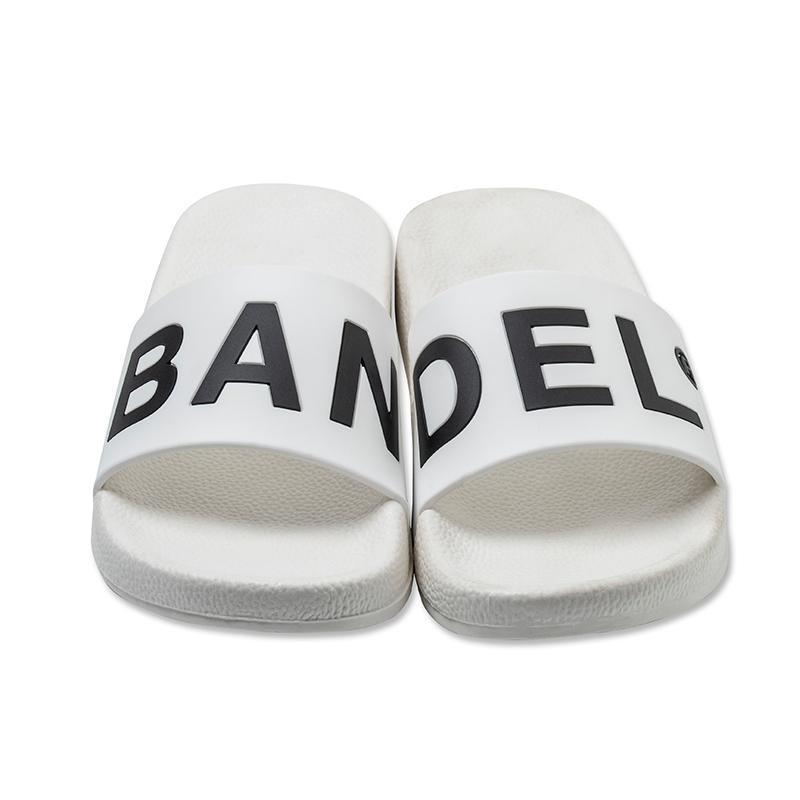 バンデル BANDEL/Lサイズ 27cm(42)/サンダル スライダー スリッパ/sandle slider/ビッグロゴ/白 ホワイト×ブラック_画像2
