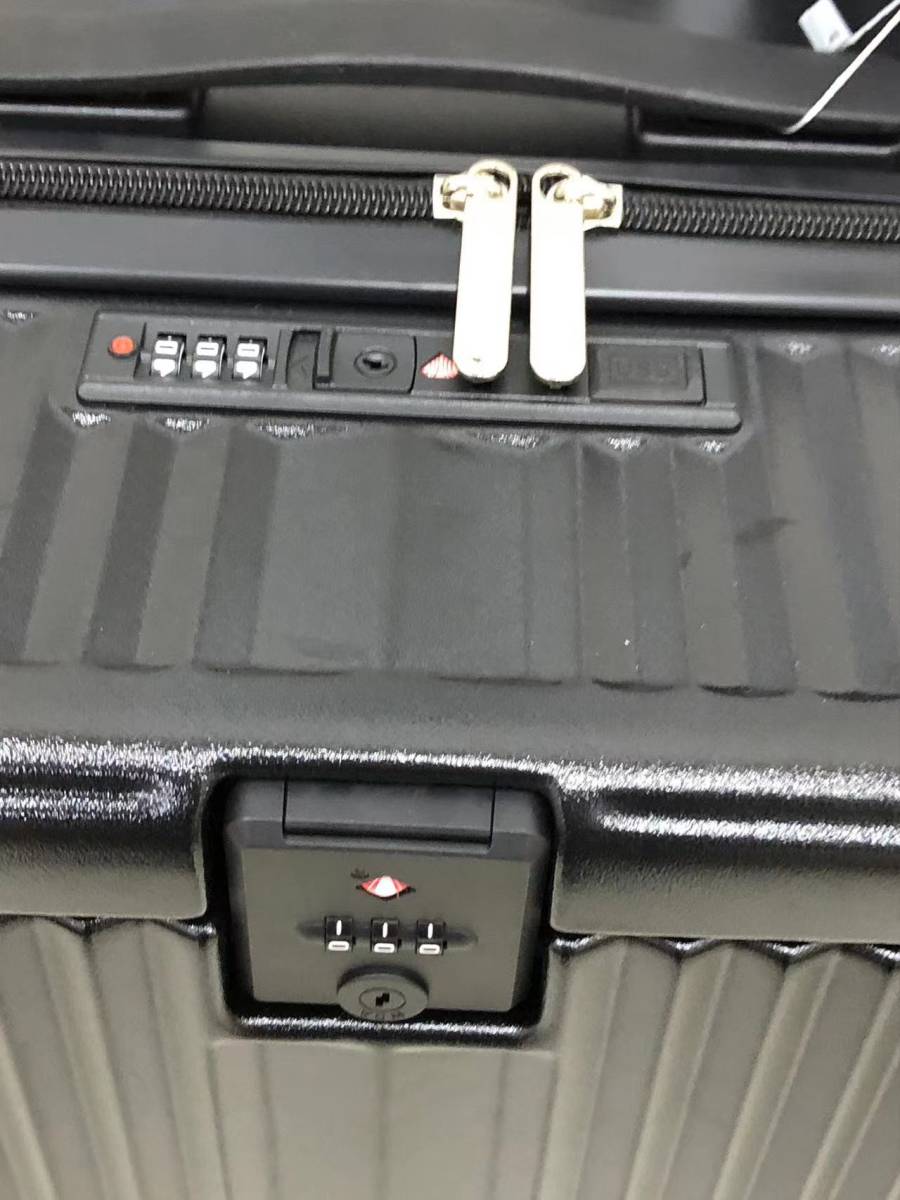 スーツケース USBポート付き キャリーケース キャリーバッグ Mサイズ64L 色: ブラック sc301-24-BK _画像9