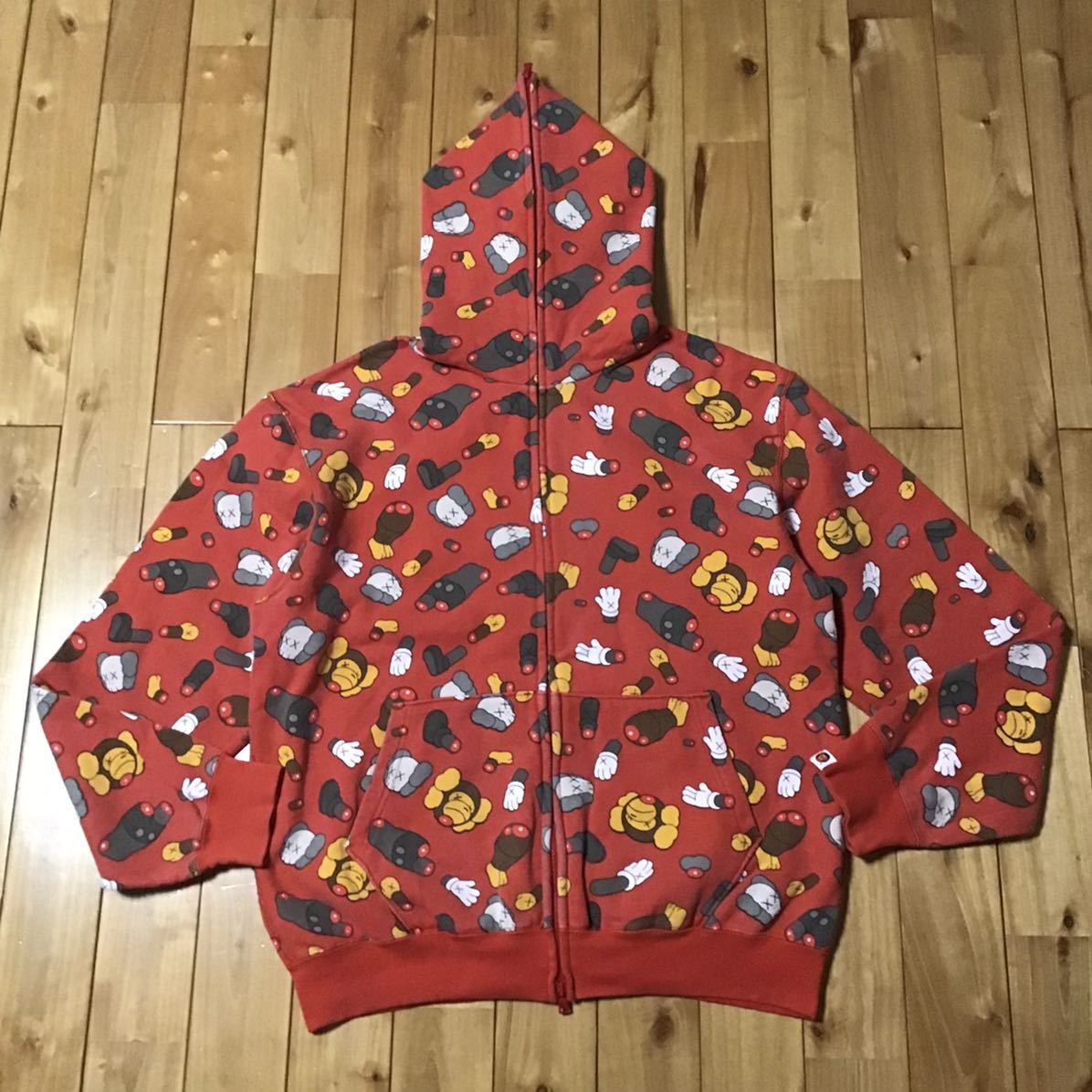 ★Pharrell着用モデル★ KAWS MILO companion パーカー Mサイズ a bathing ape BAPE full zip hoodie カウズ エイプ ベイプ マイロ z89