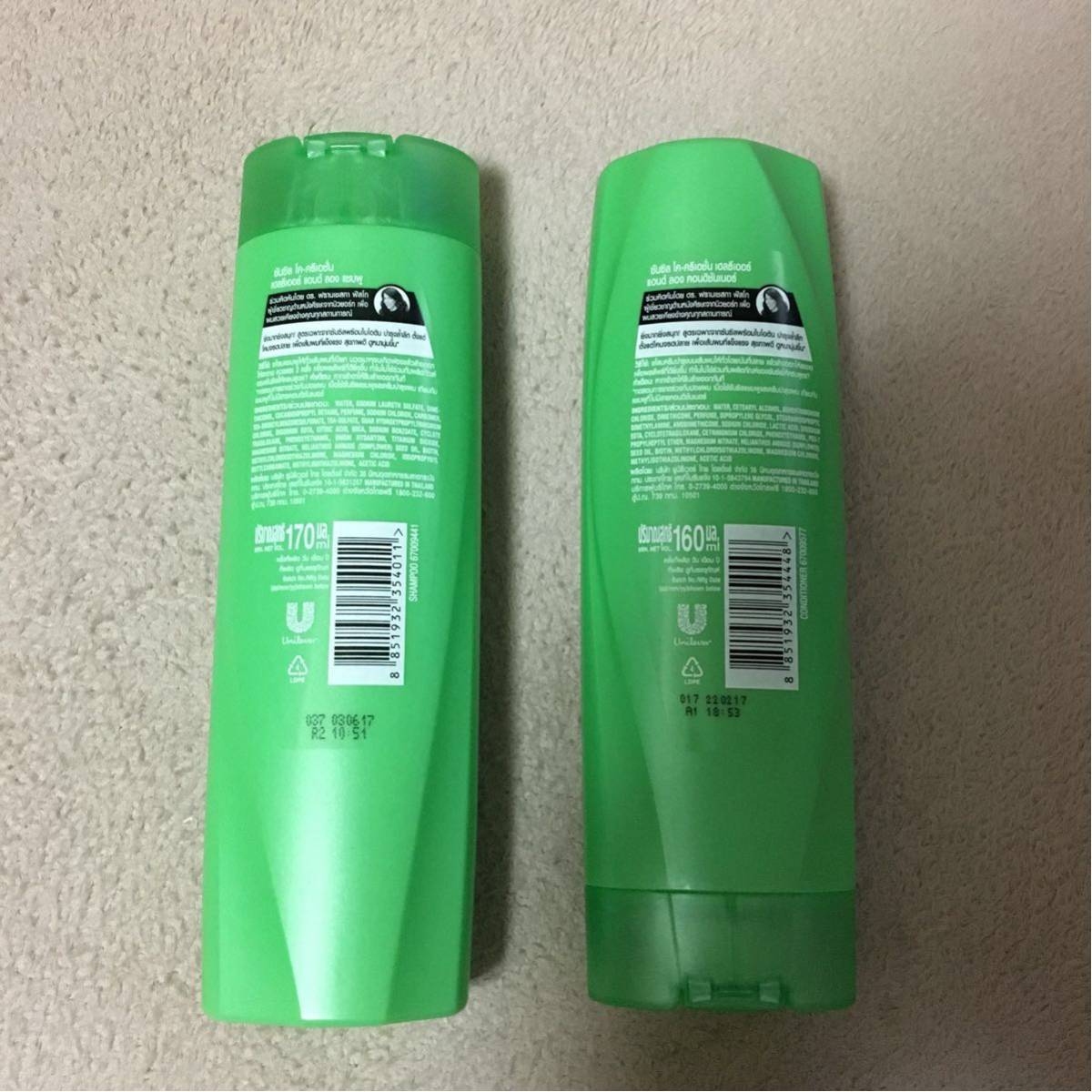 送料無料 サンシルク sunsilk サンシルクシャンプー&コンディショナーセット グリーン 高級シャンプー タイ アジアンシャンプー 新品 人気_画像2