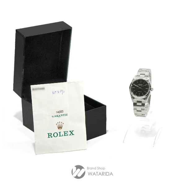 ロレックス ROLEX 腕時計 エアキング 14000 A番 SS 黒文字盤 保証書付 送料無料_画像10