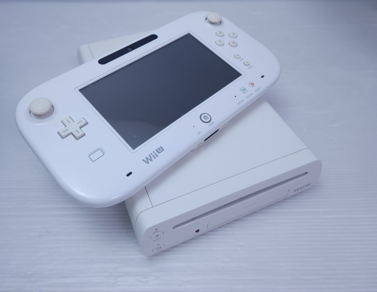 美品/任天堂 Nintendo WiiU 32GB Wii U 本体 WUP-101 GamePad WUP-010 ホワイト 動作品 本体 (^01^)_画像6