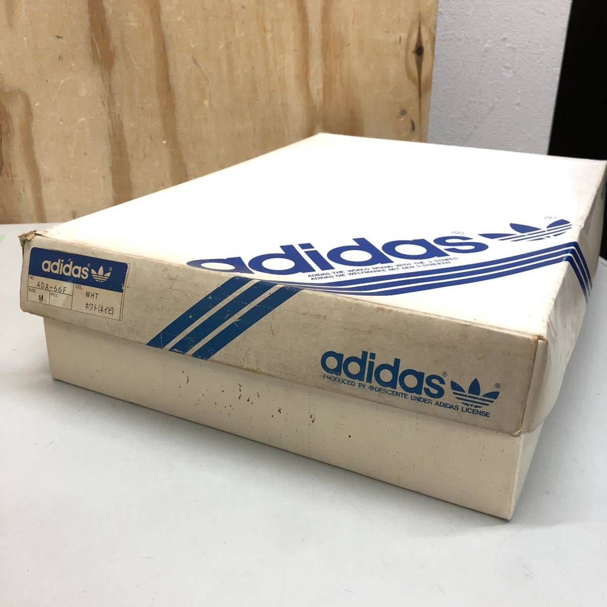 adidas ADA-66F ホワイト×ネイビー Mサイズ セットアップ ジャージ デッドストック 80s 当時もの メタルボタン アディダス デサント_画像9