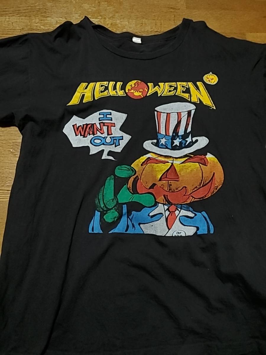 当時物　ビンテージ　ライブTシャツ　Helloween 1989ツアー ハロウィーン　I Want Out