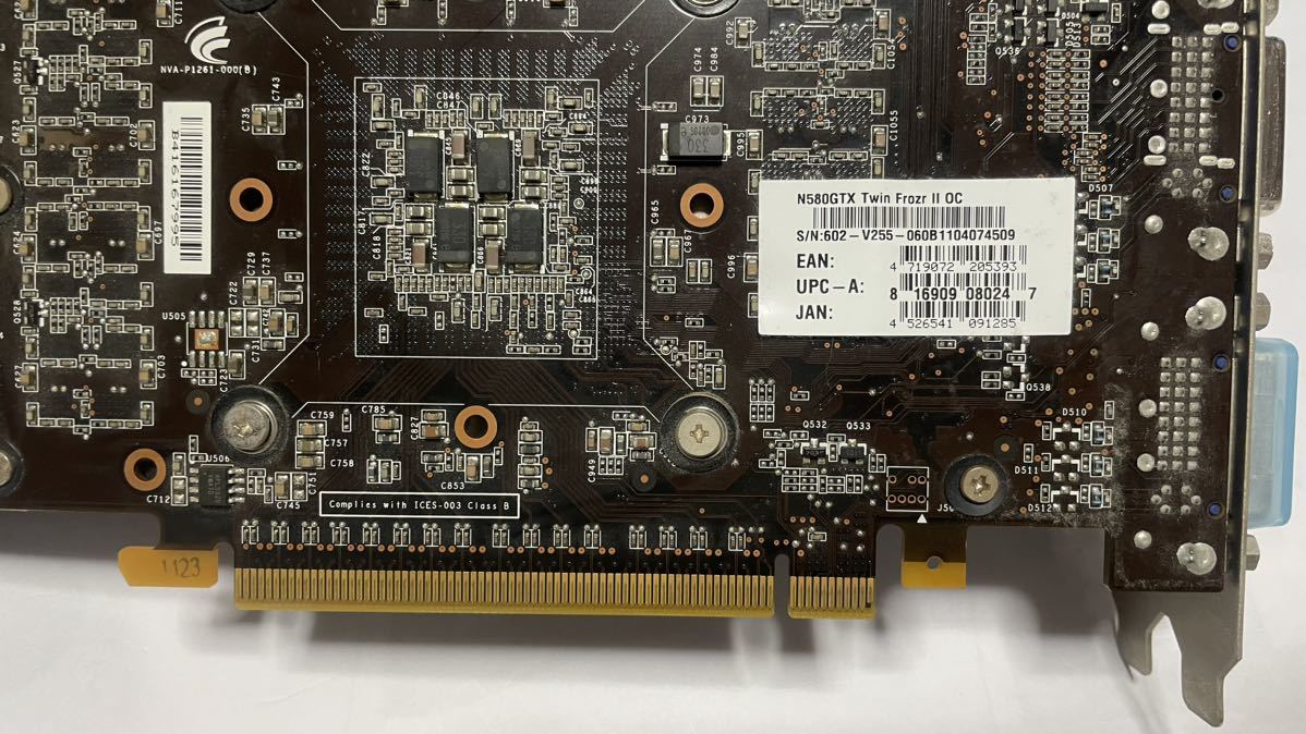 MSI N580GTX Twin Frozr II/OC NVIDIA GeForce GTX 580 1.5 GB GDDR5 動作確認済み_画像5