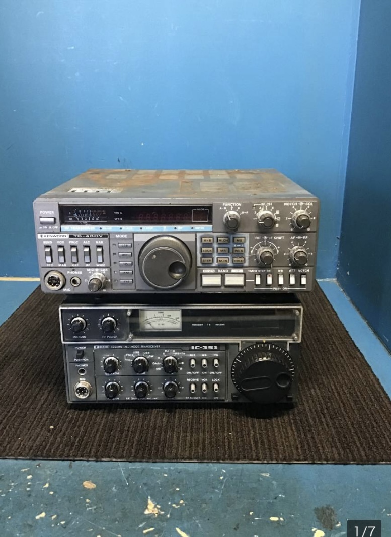 * Gifu departure 2 pcs. set ^KENWOOD^TS-430V/ Kenwood / transceiver ^ICOM/ Icom ^IC-351/ transceiver / junk R4.5/23*