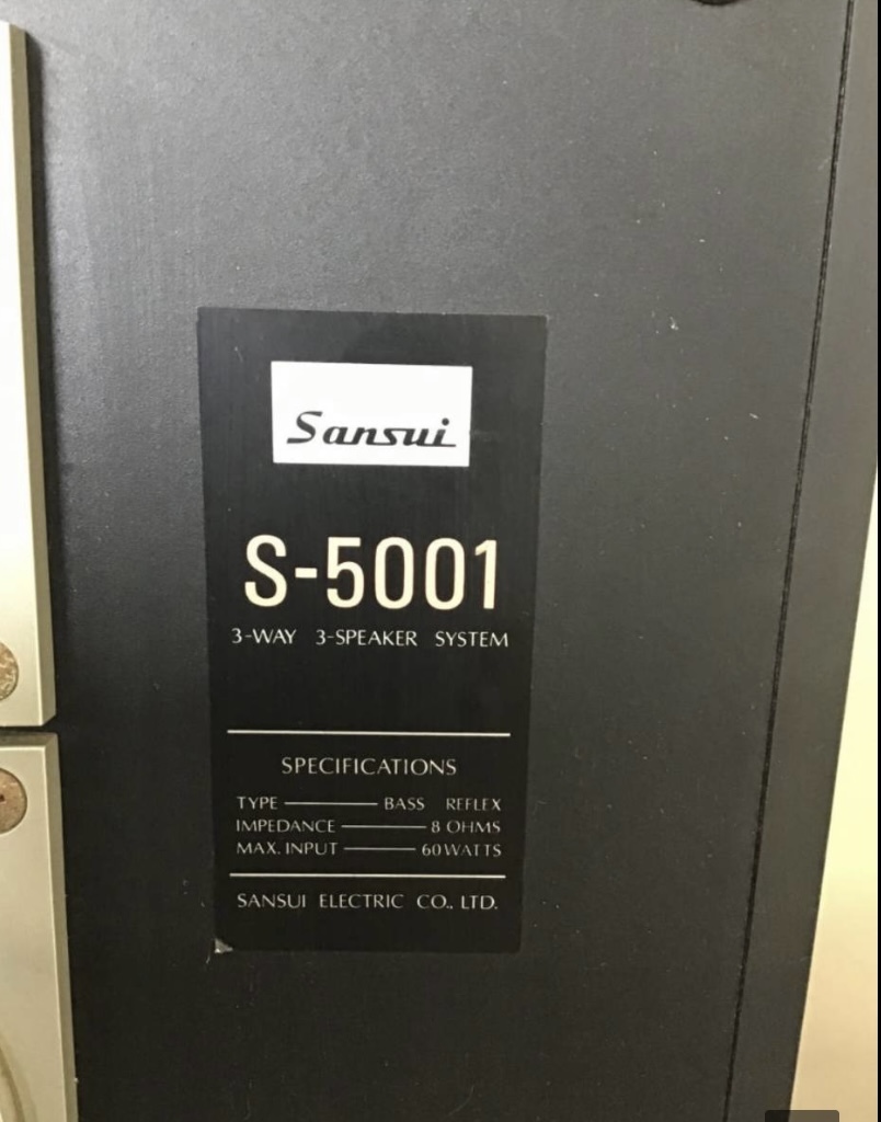 ◆SANSUI サンスイ　ペア スピーカー　S-5001　3WAY 音出し確認 岐阜発　4/28_画像9