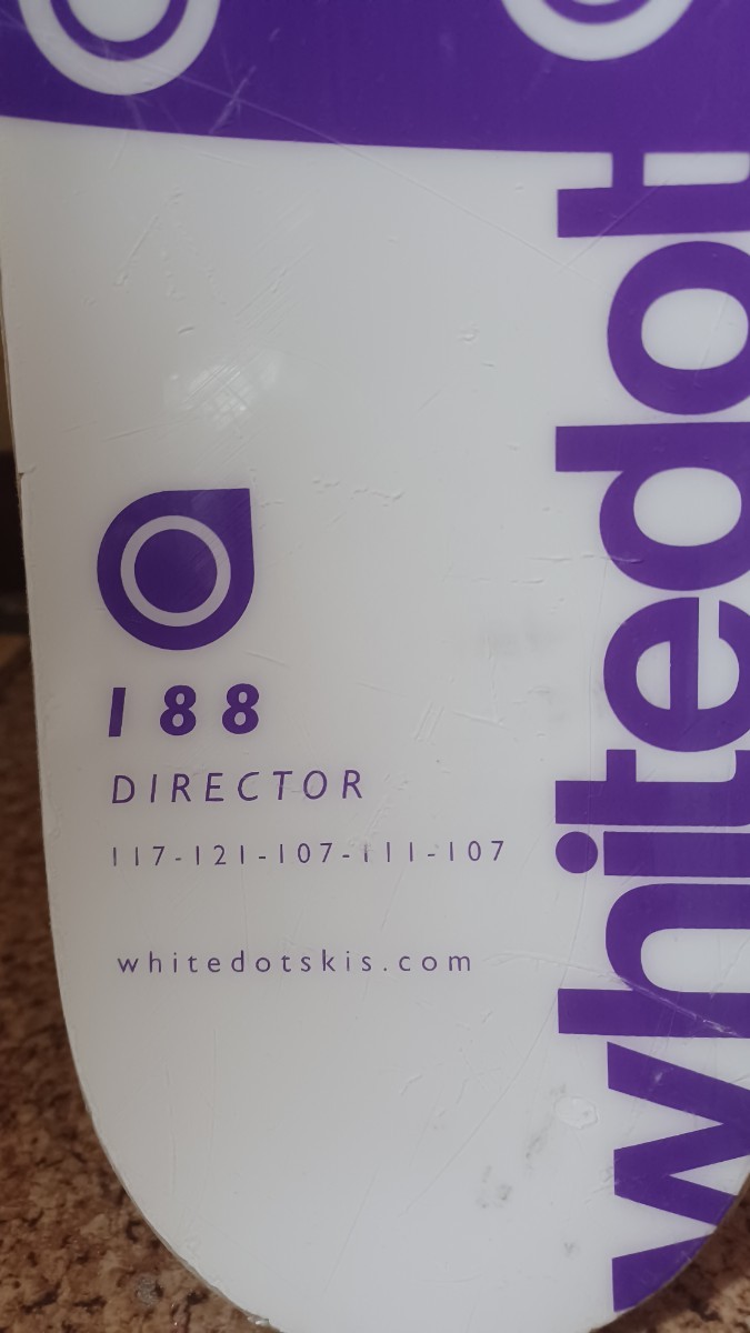 【中古スキー】WHITEDOT DIRECTOR 188cm ツインチップ フリーライド パウダー_画像4