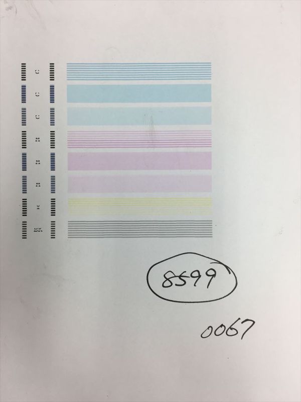 【H8599】プリンターヘッド ジャンク 印字確認済み QY6-0067 CANON キャノン PIXUS iP4500/iP5300/MP610/MP810の画像1