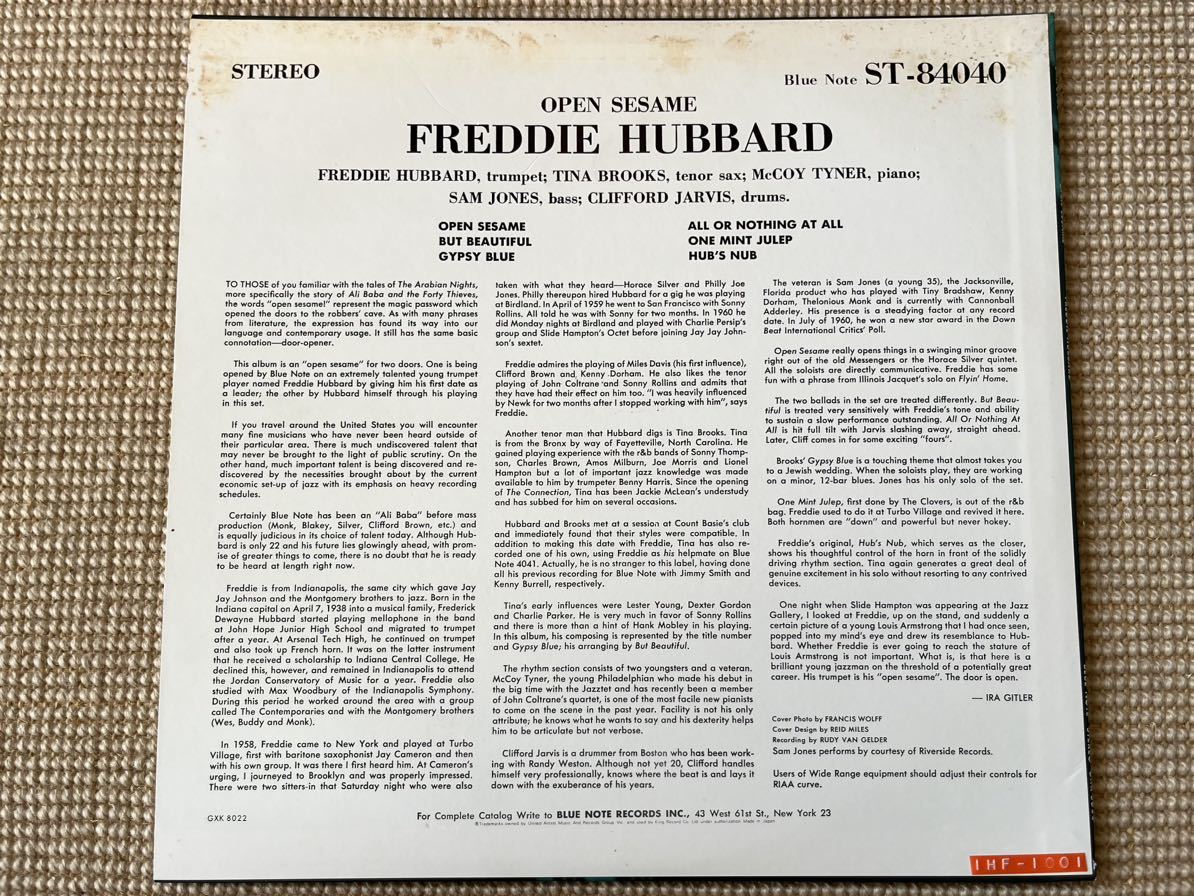 LP フレディハバード オープンセサミ Freddie Hubbard OPEN SESAMI GXK8022 キングレコード盤 king BST-84040 1978年 フレディー_画像2