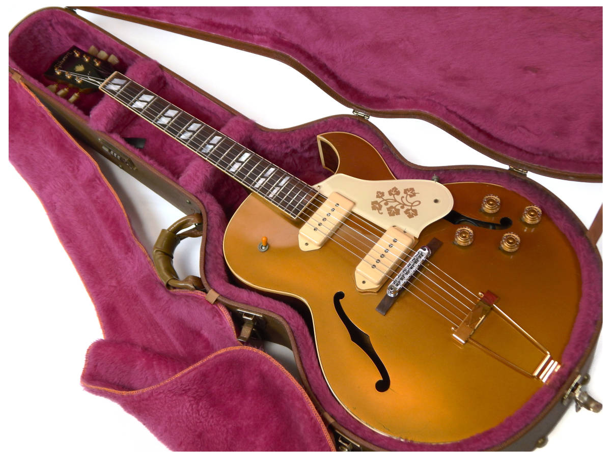 90年製 Gibson ES-295 All Gold ギブソン フルアコ フルアコースティック ゴールド ハードケース付き_画像1