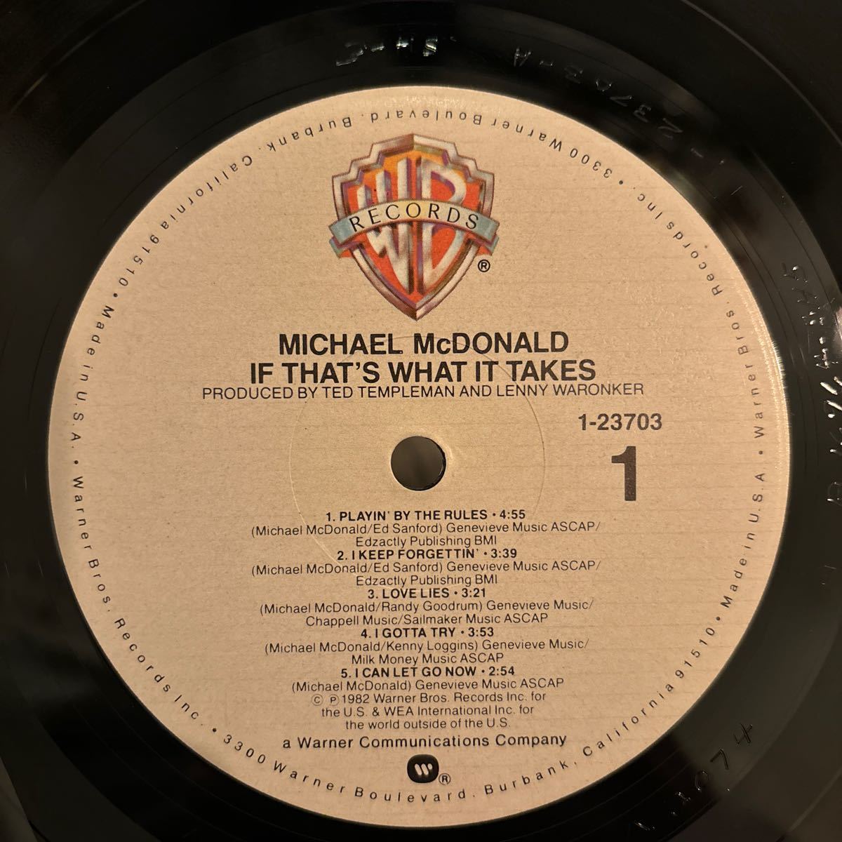 US盤オリジナル US盤/シュリンク/ハイプステッカーMichael McDonald / If That's What It Takes ネタ_画像3