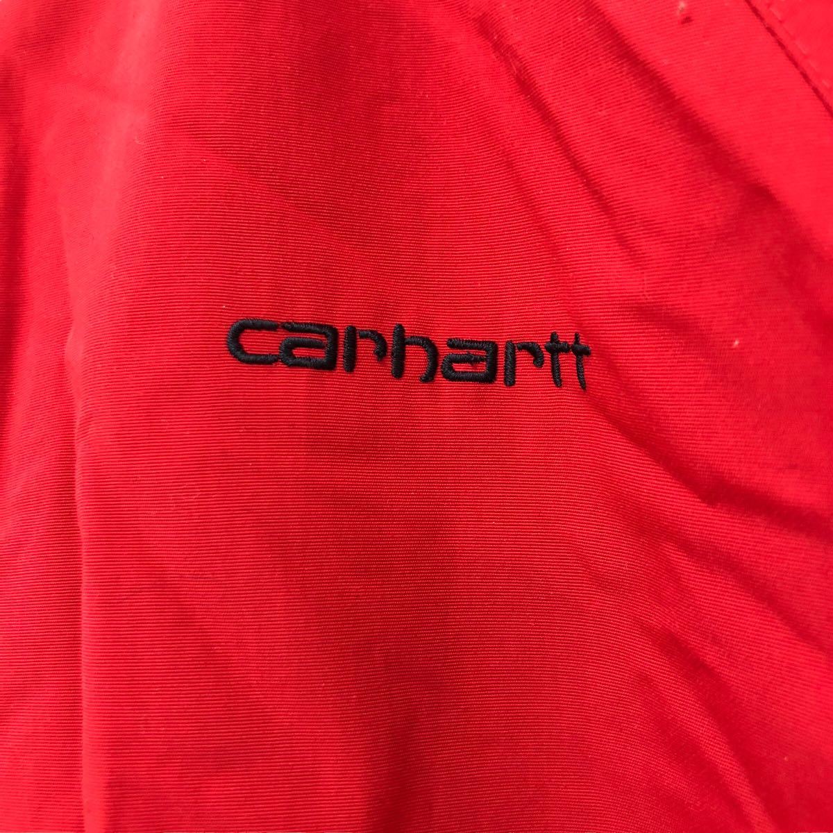 NB189 carhartt カーハート ナイロンジャケット フード ジップアップ ジャケット アウター 上着 羽織り 長袖 レッド 赤 レディース S_画像4