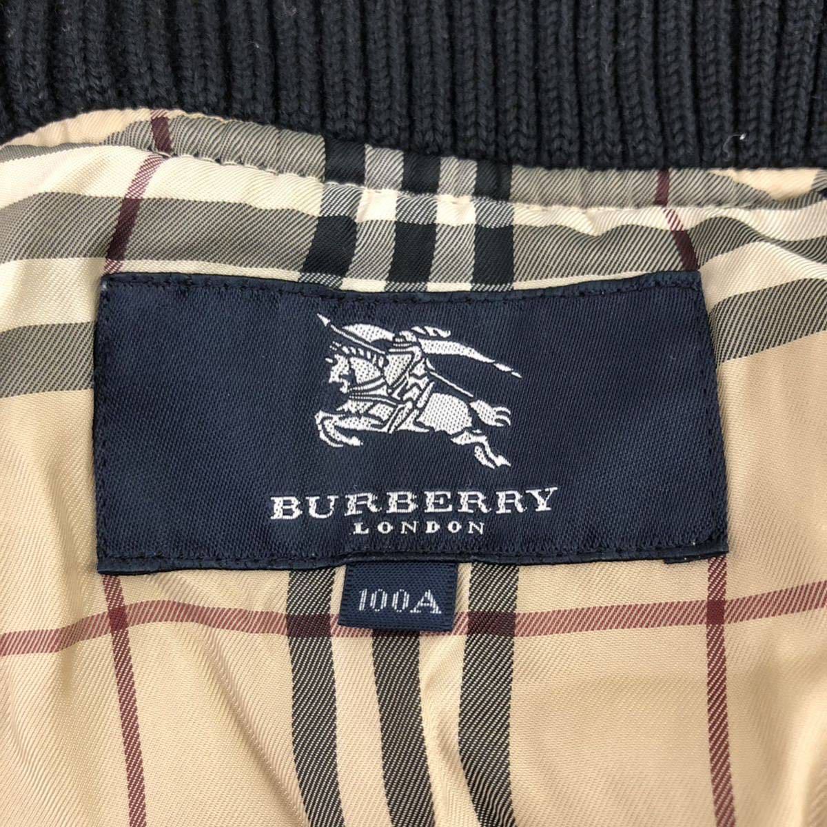 ANB195 BURBERRY バーバリー 中綿 ジップアップ ジャケット ジャンパー ブルゾン アウター 上着 羽織り 長袖 ブラック 黒 キッズ 100A_画像9