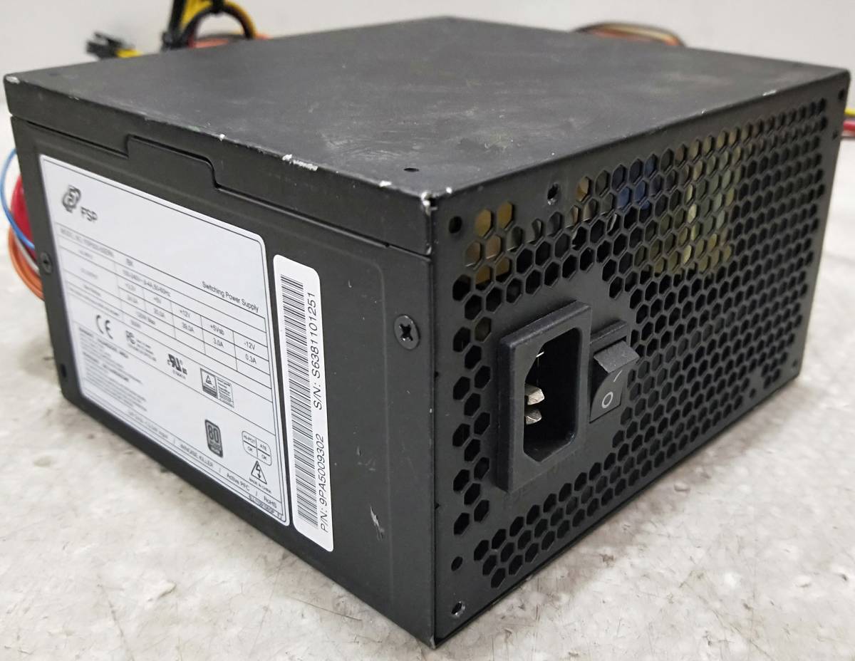 【中古パーツ】 FSP FSP500-50ERN/BK 500W 電源ユニット 電源BOX 80PLUS SILVER ■DY2407_画像3