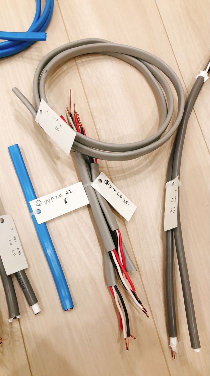 第二種電気工事士　技能試験用　電線・ケーブル端材