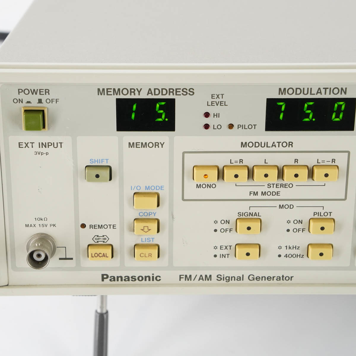 [DW] 8日保証 VP-8174A Panasonic パナソニック FM/AM Signal Generator FM/AM信号発生器 シグナルジェネレーター[05452-0036]_画像4