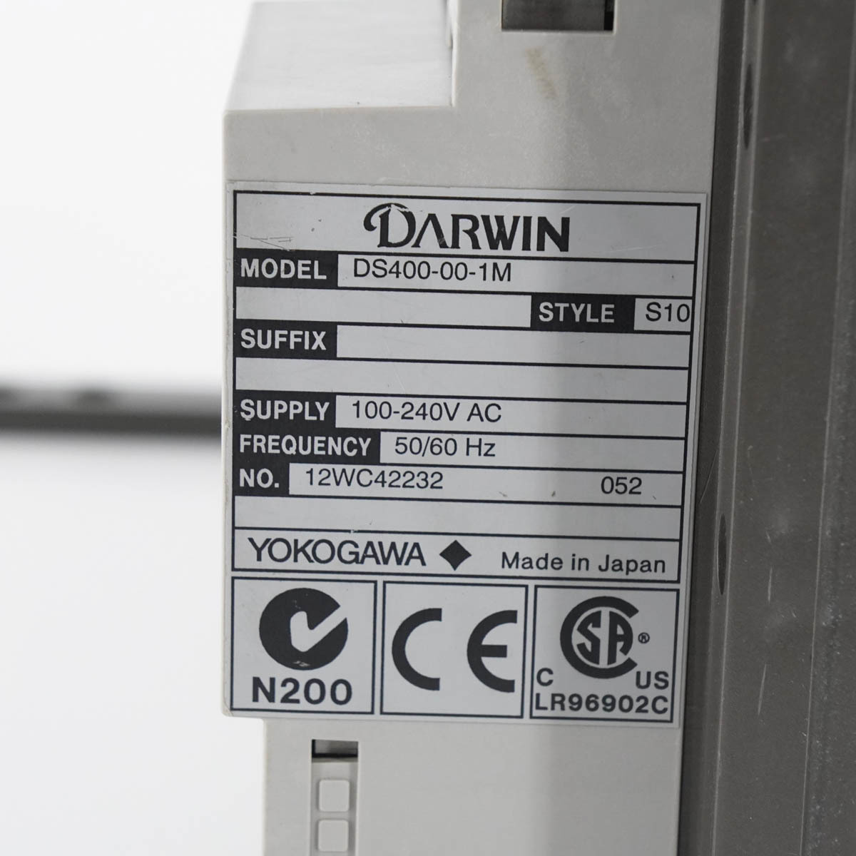 [DW] 8日保証 3台入荷 DS400 DS400-00-1M DARWIN YOKOGAWA SUB UNIT 横河 サブユニット 電源コード[05310-0043]_画像6