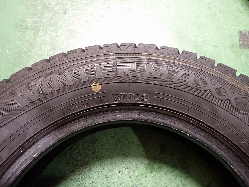 GM1382【送料無料145/80R13】4本 ダンロップ ウィンターマックス 02 WM02 中古スタッドレス モコ MRワゴン 1円スタート 即決有_画像8