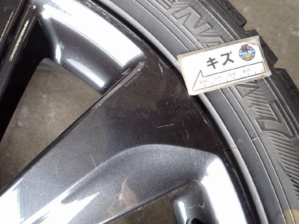 YS4487【送料無料225/45R18】レヴォーグ オデッセイ エスティマ等 中古スタッドレスセット★18×7.5J 114.3/5H ET55★_画像9