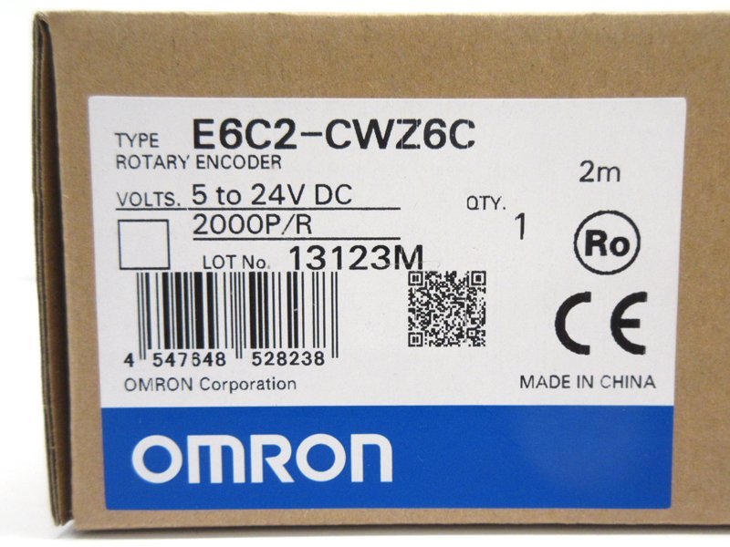 【未使用】オムロン(OMRON) ロータリエンコーダ インクリメンタル形 シャフトタイプ E6C2-CWZ6C 2000P/R 2M 4個【/D20179900030478D/】_商品画像はサンプルです