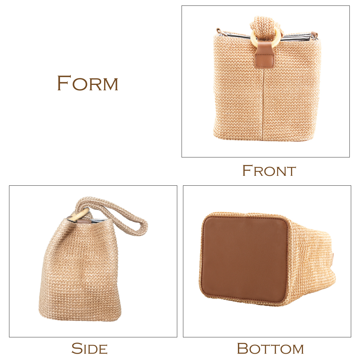  square Mini basket bag stylish pretty Mini 2way handbag shoulder bag compact simple braided basket manner summer yukata bag 