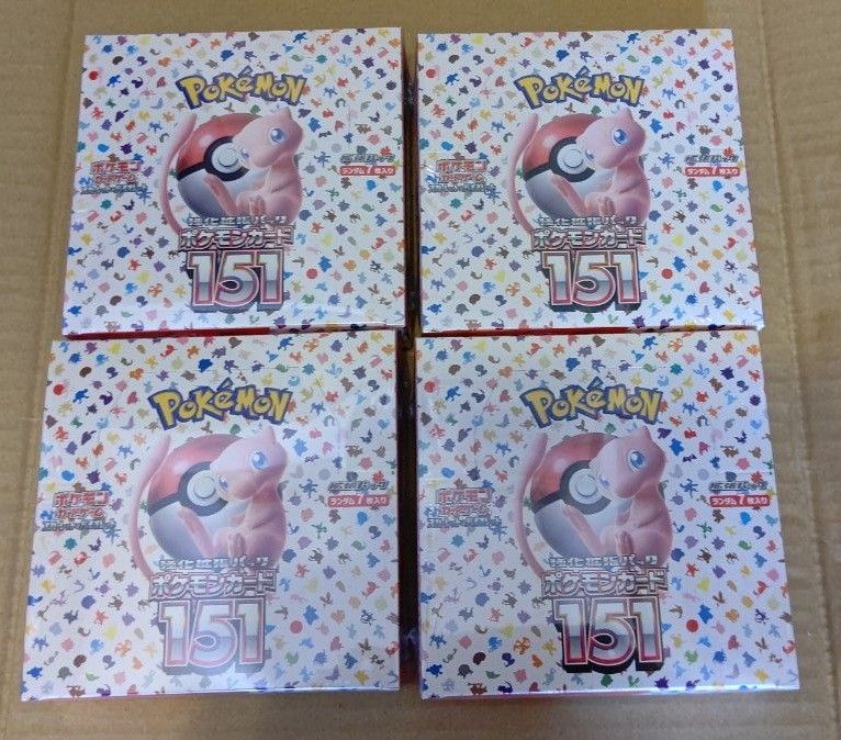 ポケモンカード 151 シュリンク付き 4BOX 4 ボックス 新品未開封