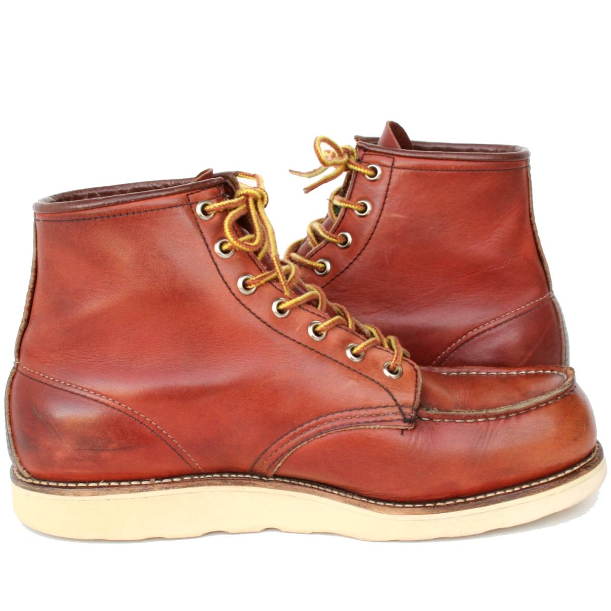 (33524)半円犬タグ95年製REDWING875レッドウィング9E約27cm (半円タグ旧犬タグ ヴィンテージ90年代セッター モックトゥ赤茶オロラセット)_画像7